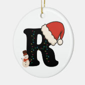 Personalized Christmas Alphabet R Keramik Ornament (Links)