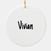 Personalized Christmas Alphabet V Keramik Ornament (Hinten)