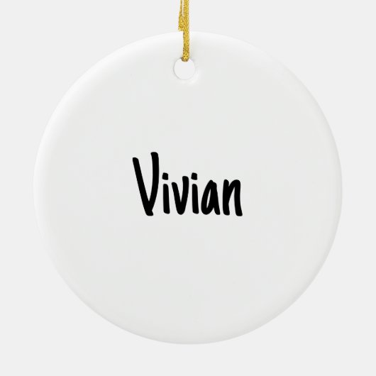 Personalized Christmas Alphabet V Keramik Ornament (Hinten)