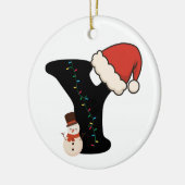 Personalized Christmas Alphabet Y Keramik Ornament (Links)