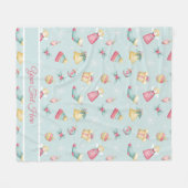 Personalized Christmas Angels Fleece Blanket (Vorderseite (Horizontal))