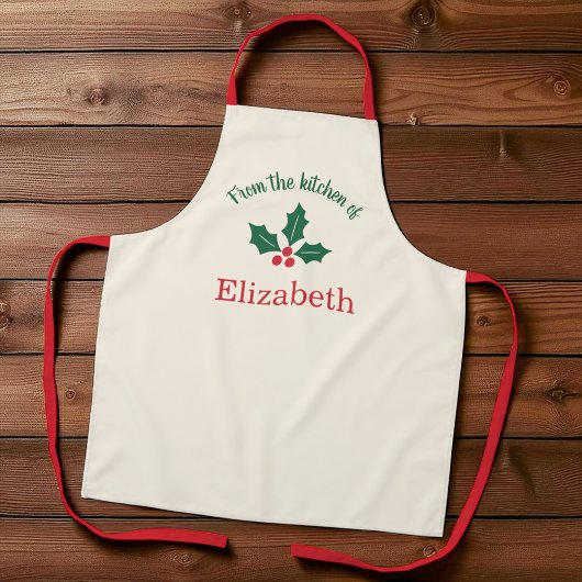 Personalized Christmas Apron From the Kitchen of Schürze