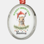 Personalized Christmas Aussie Animals Kangaroo Ornament Aus Metall (Links)