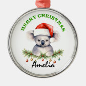Personalized Christmas Aussie Animals Koala Ornament Aus Metall (Vorne)