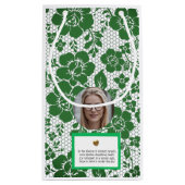 Personalized Christmas Bag Gray Serif Font   Kleine Geschenktüte (Rückseite)