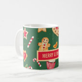 Personalized Christmas Baking Pattern Kaffeetasse (Vorderseite Links)