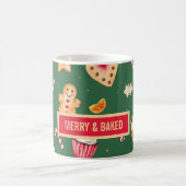Personalized Christmas Baking Pattern Kaffeetasse (Mittel)