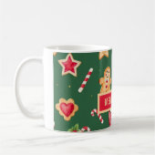 Personalized Christmas Baking Pattern Kaffeetasse (Links)