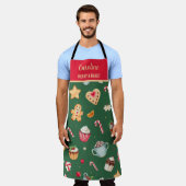 Personalized Christmas Baking Pattern Schürze (Getragen)