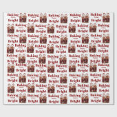 Personalized Christmas Baking Photo Geschenkpapier (Flach)