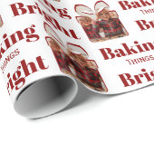 Personalized Christmas Baking Photo Geschenkpapier (Rolleneckpunkt)