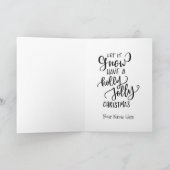 Personalized Christmas Bear Wreath Card Karte (Innenseite)