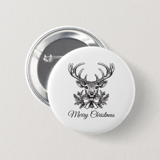 Personalized Christmas Button–Custom Seasonal Pin Button (Vorne & Hinten)