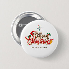 Personalized Christmas Button–Custom Seasonal Pin Button