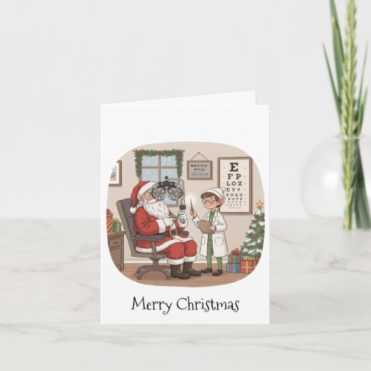 Personalized Christmas Card for Optometrist Karte (Vorderseite)