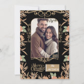 Personalized Christmas Card - Watercolor Floral Einladung (Vorderseite)