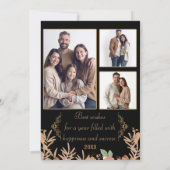 Personalized Christmas Card - Watercolor Floral Einladung (Rückseite)