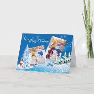 personalized Christmas card with photos Feiertagskarte