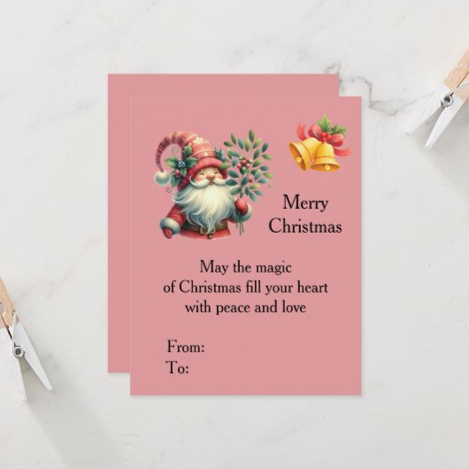 Personalized Christmas Card with Santa Claus (Vorderseite/Rückseite Beispiel)