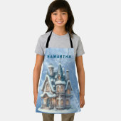 Personalized Christmas Castle Apron Kids Schürze (Insitu)