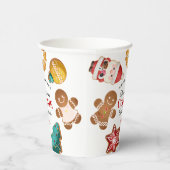 Personalized Christmas Cookie Exchange Gingerbread Pappbecher (Rechts)