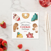 Personalized Christmas Cookie Exchange Gingerbread Serviette (Beispiel)