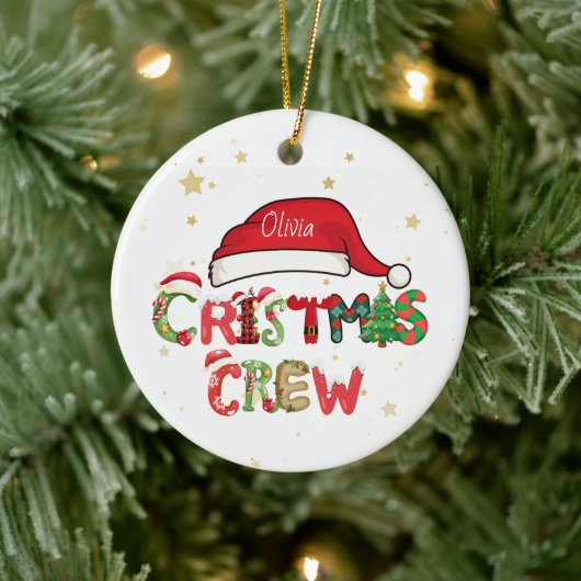 Personalized Christmas Crew Ornament (Baum)