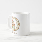 Personalized Christmas D Initial Monogram Kaffeetasse (Vorderseite Links)