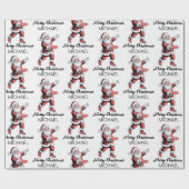 Personalized Christmas Disc Golf Santa Claus Geschenkpapier (Flach)
