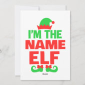 Personalized Christmas Elf Feiertagskarte (Rückseite)