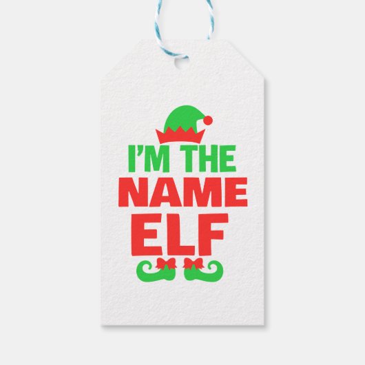 Personalized Christmas Elf Geschenkanhänger (Rückseite)