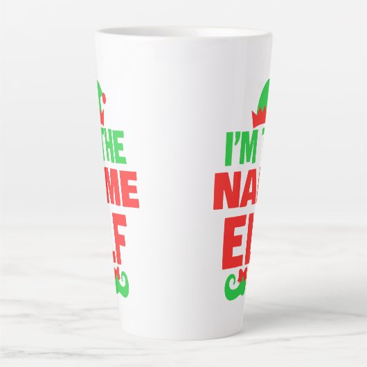 Personalized Christmas Elf Milchtasse (Vorderseite)