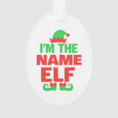 Personalized Christmas Elf Ornament (Rückseite)