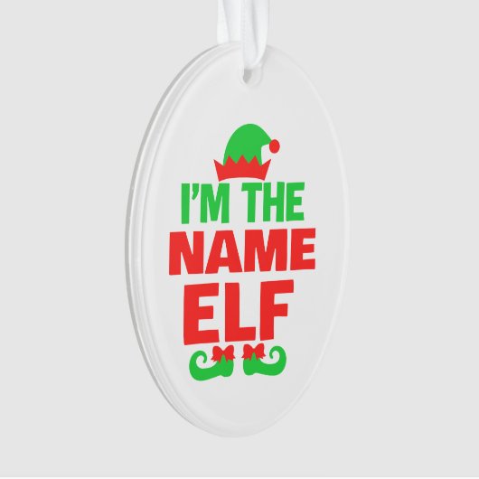 Personalized Christmas Elf Ornament (Vorderseite)