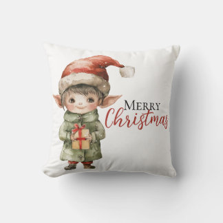 Personalized Christmas Elf Pillow – Custom Holiday Kissen