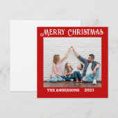 Personalized Christmas Flat Holiday Card Feiertagskarte (Vorne/Hinten)