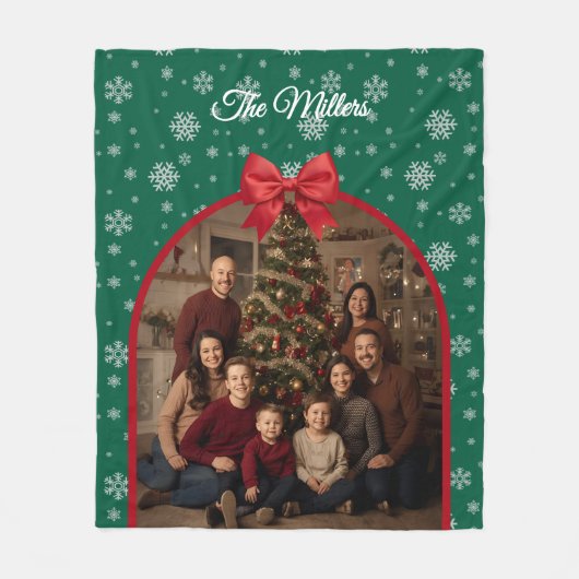Personalized Christmas Fleece Blanket with Custom (Vorderseite)