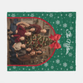 Personalized Christmas Fleece Blanket with Custom  (Vorderseite (Horizontal))