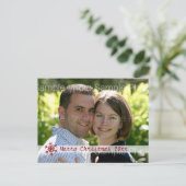 Personalized Christmas Foto Card Feiertagspostkarte (Stehend Vorderseite)