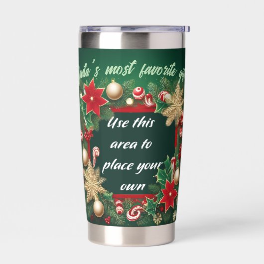 Personalized Christmas Fram On A Thermobecher (Links)