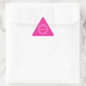 Personalized Christmas from Santa Hot Pink Dreieckiger Aufkleber (Tasche)