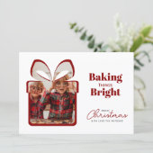 personalized christmas gift photo holiday  feiertagskarte (Stehend Vorderseite)