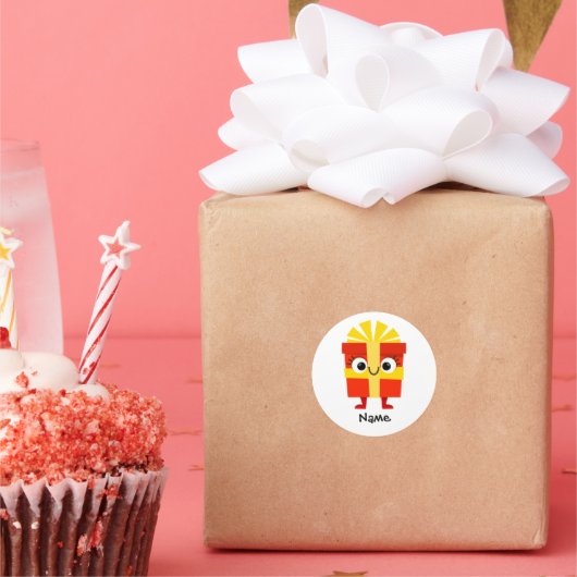 Personalized Christmas Gift Sticker – Custom Name  (Party)
