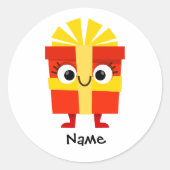 Personalized Christmas Gift Sticker – Custom Name  (Vorderseite)