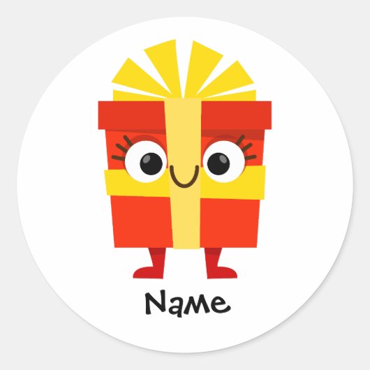 Personalized Christmas Gift Sticker – Custom Name  (Vorderseite)