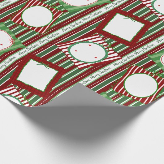 Personalized Christmas Gift Wrap-Scrapbook Cute Geschenkpapier (Ecke)