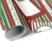 Personalized Christmas Gift Wrap-Scrapbook Cute Geschenkpapier (Rolleneckpunkt)