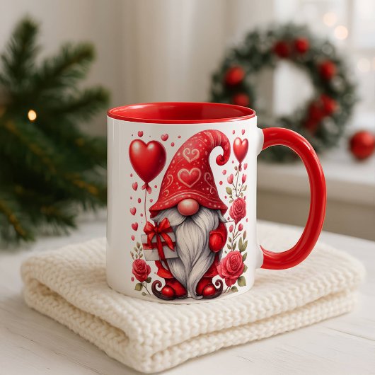 Personalized Christmas Gnome Mug  Tasse