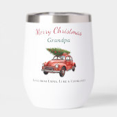 Personalized Christmas Grandpa Tumbler Gift (Rückseite)