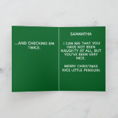 Personalized Christmas Greeting Card for Good Kids Karte (Innenseite)